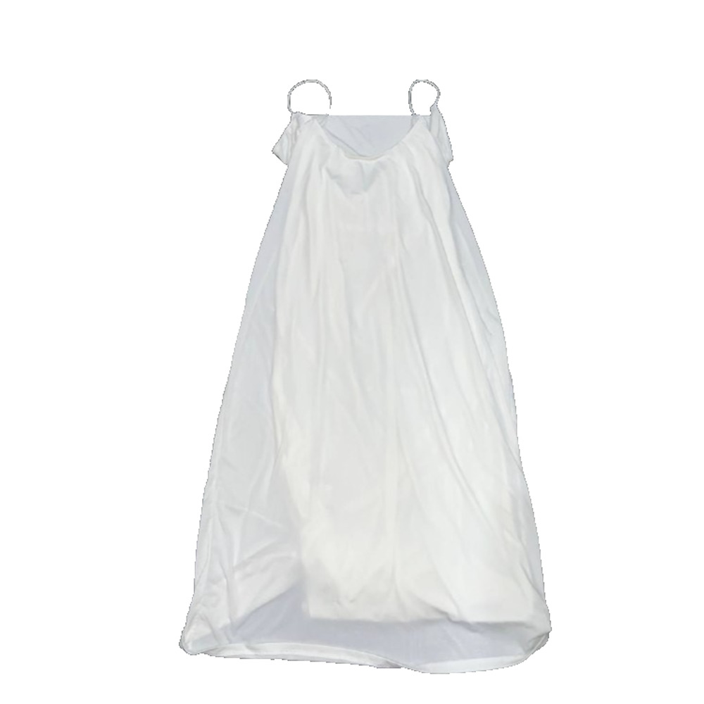 Pull&Bear Women's White Long Strappy maxi preppy Y2K Dress XL A006582 - Picture 8 of 8